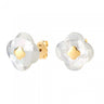 MORGANNE BELLO BOUCLES D'OREILLE VICTORIA OR JAUNE NACRE BLANCHE