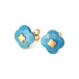 MORGANNE BELLO BOUCLES D'OREILLES OR JAUNE TURQUOISE