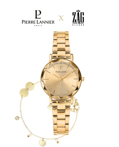 COFFRET MONTRE FEMME PIERRE LANNIER MULTIPLES + BIJOU ZAG