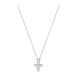 COLLIER OR BLANC 375 CROIX