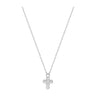COLLIER OR BLANC 375 CROIX