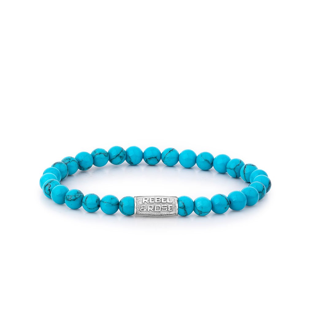 BRACELET REBEL & ROSE TURQUOISE DELIGHT 6MM