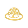 BAGUE OR JAUNE 375 ARBRE DE VIE