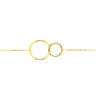 BRACELET OR JAUNE 375 DOUBLE ANNEAU