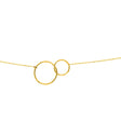COLLIER PLAQUE OR DOUBLE ANNEAU MAHE & JEANNE
