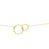 COLLIER PLAQUE OR DOUBLE ANNEAU MAHE & JEANNE