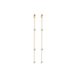 BOUCLES D'OREILLES CLAVERIN ROSARY OR JAUNE PERLES BLANCHES