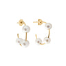 CREOLES CLAVERIN BOLD SUCCESS OR JAUNE PERLES BLANCHES