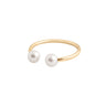 BAGUE CLAVERIN JONC OR JAUNE PERLES BLANCHES