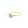 BAGUE CLAVERIN SIMPLY PEARLY OR JAUNE PERLE BLANCHE