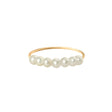 BAGUE CLAVERIN FRESH PRINCESS OR JAUNE PERLES BLANCHES