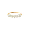 BAGUE CLAVERIN FRESH PRINCESS OR JAUNE PERLES BLANCHES