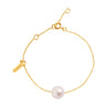 BRACELET CLAVERIN SIMPLY PEARLY PERLE BLANCHE OR JAUNE