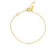 BRACELET CLAVERIN SIMPLY MINI PERLE BLANCHE OR JAUNE