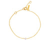 BRACELET CLAVERIN SIMPLY MINI PERLE BLANCHE OR JAUNE