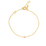 BRACELET CLAVERIN SIMPLY MINI PERLE ROSE OR JAUNE