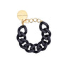 FLAT CHAIN BRACELET NOIR MAT VANESSA BARONI