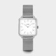 MONTRE CLUSE LA TETRAGONE SILVER MESH/WHITE