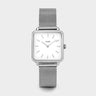 MONTRE CLUSE LA TETRAGONE SILVER MESH/WHITE