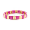 BRACELET SIMONE A BORDEAUX COLORTWIST-2 ROSE BONBON