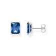 CLOUS D'OREILLES THOMAS SABO ARGENT PIERRE BLEUE
