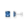 CLOUS D'OREILLES THOMAS SABO ARGENT PIERRE BLEUE