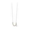 COLLIER CLAVERIN ROSARY OR BLANC PERLES BLANCHES