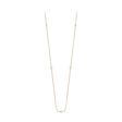 COLLIER CLAVERIN GIVE ME 5 OR JAUNE PERLES BLANCHES