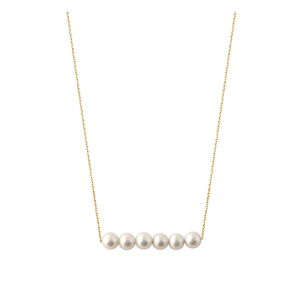 COLLIER CLAVERIN PEARL BAR OR JAUNE