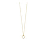 COLLIER CLAVERIN SMALL RING OR JAUNE PERLE BLANCHE