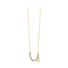 COLLIER CLAVERIN ROSARY OR JAUNE PERLES BLANCHES