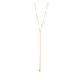COLLIER CLAVERIN MINI LASSO PERLE BLANCHE OR JAUNE