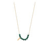 COLLIER CLAVERIN HOPE 10 OR JAUNE PERLE BLANCHE ET PERLES MALACHITES