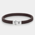 BRACELET REBEL & ROSE CUIR MARRON TRESSE