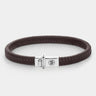 BRACELET REBEL & ROSE CUIR MARRON TRESSE