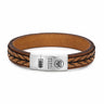 BRACELET REBEL & ROSE CUIR TRESSE COGNAC