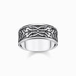 BAGUE THOMAS SABO ARGENT TIGRE NOIR