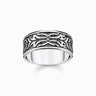 BAGUE THOMAS SABO ARGENT TIGRE NOIR
