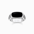 CHEVALIERE ARGENT THOMAS SABO ONYX NOIR