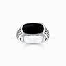 CHEVALIERE ARGENT THOMAS SABO ONYX NOIR