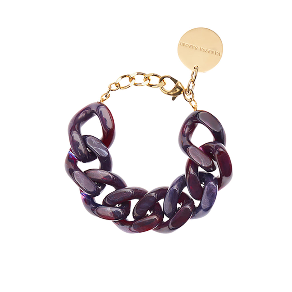 GRAND BRACELET AUBERGINE MARBRE VANESSA BARONI