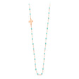 COLLIER GIGI CLOZEAU OR ROSE CROIX