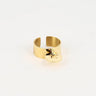 BAGUE ZAG SOLARIA ACIER DORE ETOILE