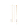 BOUCLES D'OREILLES CLAVERIN LONG ROSARY OR JAUNE PERLES BLANCHES