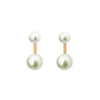 BOUCLES D'OREILLES CLAVERIN LE JONC OR JAUNE PERLES BLANCHES
