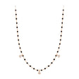 COLLIER MINI GIGI CLOZEAU OR ROSE RESINE NOIR 3 DIAMANTS