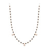 COLLIER MINI GIGI CLOZEAU OR ROSE RESINE NOIR 3 DIAMANTS