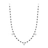 COLLIER GIGI CLOZEAU MINI OR BLANC RESINE NOIRE 3 DIAMANTS