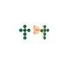 BOUCLES D'OREILLES GIGI CLOZEAU CROIX PERLEE OR ROSE