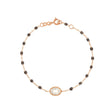 BRACELET GIGI CLOZEAU OEIL DE PIRATE OR ROSE QUARTZ DIAMANTS